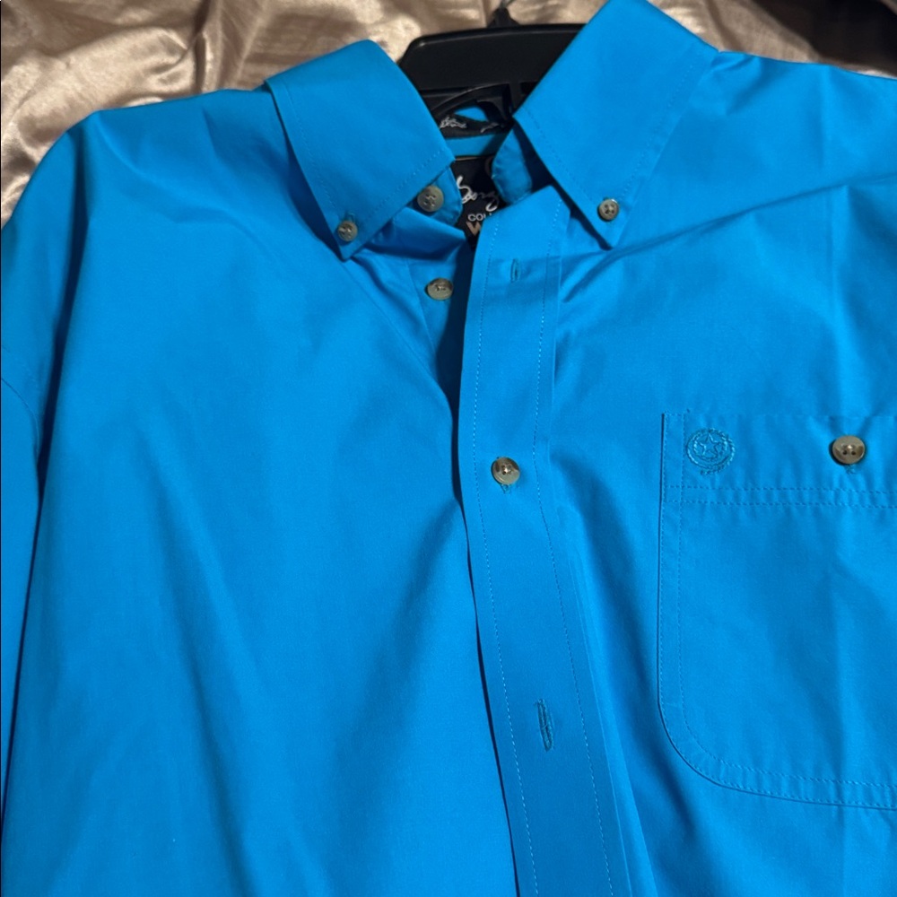 Wrangler Turquoise Button-Up Shirt